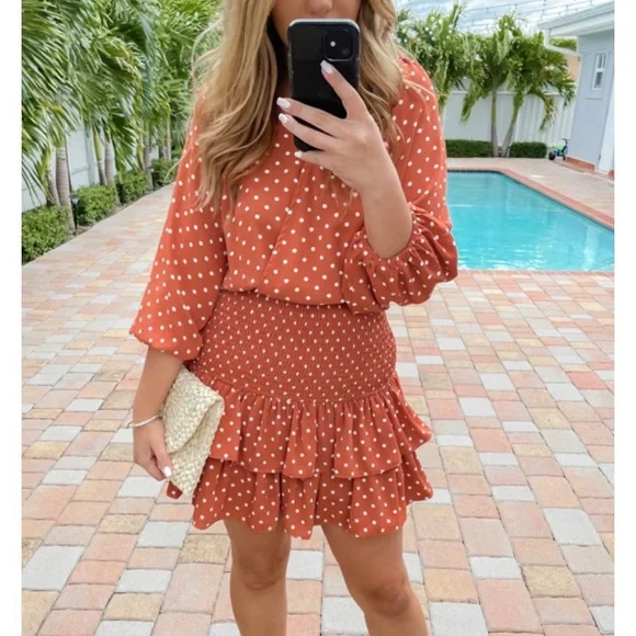 Boutique Polka Dot Dress - Picture 1 of 4